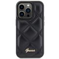 Puzdro Guess pre iPhone 15 Pro 6,1" GUHCP15LPSQSQSK čierne HC PU Quilted Metal Logo
