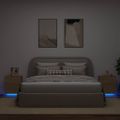 vidaXL Nočné stolíky s LED svetlami 2 ks dub sonoma kompozitné drevo