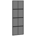 vidaXL Posuvné dvere s kovaním čierne 76x205 cm tvrdené sklo