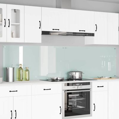 vidaXL Kuchynský obklad 2 pcs Biela 120 x 60 cm tvrdené sklo