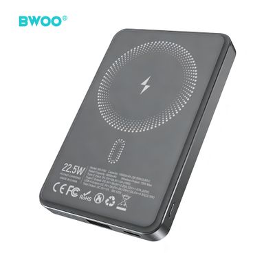 BWOO P82 BO 10000mah 15w externá batéria bezdrôtové nabíjanie tmavošedá