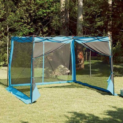 vidaXL Vnútorný stan so strechou Modrá 303 x 303 x 196 cm taft