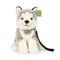 Plyšový pes husky s vodítkom 28 cm ECO-FRIENDLY