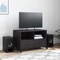 vidaXL TV skrinka čierna 68x39x43,5 cm oceľ