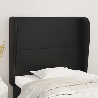 vidaXL Čelo postele so záhybmi čierne 83x23x118/128 cm umelá koža