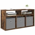 vidaXL Nízka skriňa so zásuvkou Dymová dub 72 x 22,5 x 38 cm