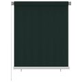 vidaXL Vonkajšia zatemňovacia roleta 125 (Š) x 140 (V) cm tmavozelená HDPE