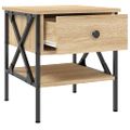 vidaXL Nočné stolíky 2 ks dub sonoma 40x42x45 kompozitné drevo