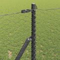 vidaXL Hexagonálny plotový základ 10 x 1,2 m PVC potiahnutá oceľ Sivá