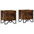 vidaXL Nočné stolíky 2 ks dymový dub 40x30x40 cm kompozitné drevo