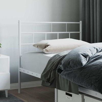 vidaXL Kovové náhradné čelo postele biele 107 cm