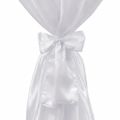 Biely návlek na stôl so stuhou, 60 cm, 2 ks