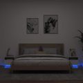 vidaXL Nočné stolíky s LED svetlami 2 ks biele 40x39x37 cm