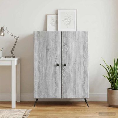 vidaXL Servírovacia skriňa Sivá sonoma 66 x 34,5 x 90 cm