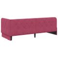 vidaXL Rohový rám postele Víno červené 80 x 200 cm Zamat
