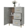 vidaXL Komoda betónovo sivá 69,5x34x90 cm spracované drevo