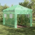 vidaXL Skleník s rýchlo postaviteľným rámom Zelená 280 x 410 x 315 cm