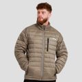 Pánska bunda Puffer Vetiver/Black - GymBeam, veľkosť M, veľkosť oblečenia M