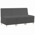 vidaXL Bezrúčková modulárna sofa jednotka 3 ks Tmavo šedá