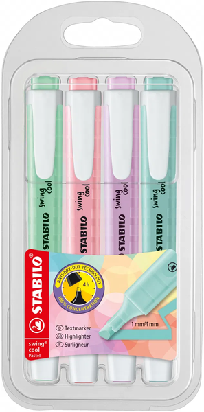 Zvýrazňovač Pastel 4 farby