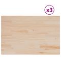 vidaXL Stolové dosky 3 ks 80x53x2,5 cm obdĺžnikové masívna borovica
