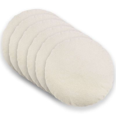 vidaXL Poťah na podložku 6 pcs HEERLEN Krémová Ø 40 cm Bouclé