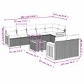 vidaXL 9-dielna záhradná súprava pohoviek s vankúšmi, čierna, polyratan