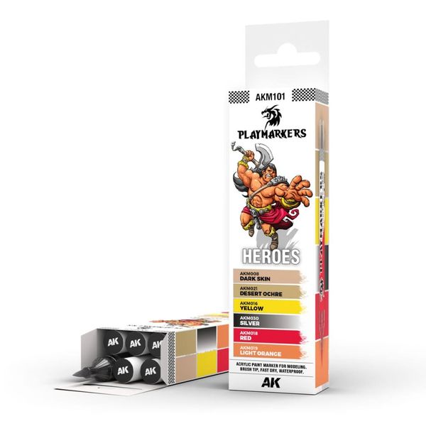 AK Interactive: Playmarkers - Heroes (6 farieb)