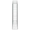 vidaXL Oblúkové gabionové koše 11 ks 200x30x140/160 cm pozink. železo