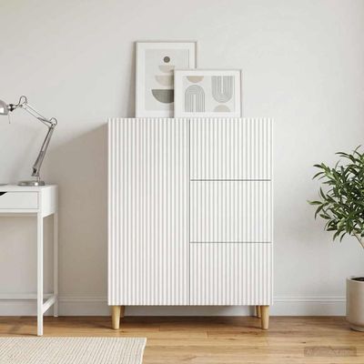 vidaXL Servírovacia skriňa Biela 66 x 34,5 x 90 cm Kompozitné drevo