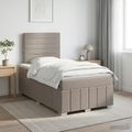 vidaXL Posteľ boxspring s matracom Sivohnedá 120 x 200 cm Látka