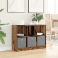 vidaXL Servírovacia skriňa Staré drevo 88,5 x 27,5 x 63,5 cm