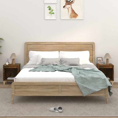 vidaXL Nočné stolíky 2 ks dymový dub 40x35x50 cm