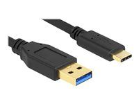 USB kábel - USB typ A (samec) do 24 pin USB-C (samec) - USB 3.2 Gen 1 - 2 m - čierna