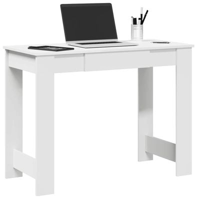 VidaXL Stôl Biely 100x45x75 cm Konštruktérske drevo