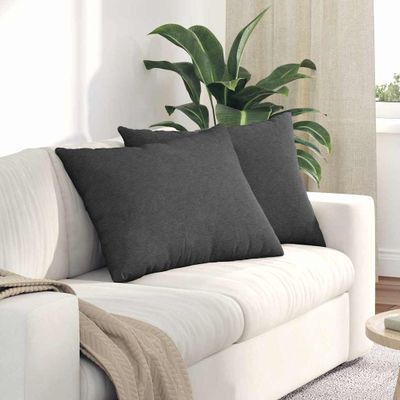 vidaXL Vankúše na pohovku 2 pcs Tmavo šedá 70 x 50 cm