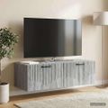 vidaXL Nástenná TV skrinka Nástenný Sivá sonoma 98 x 41 x 30 cm
