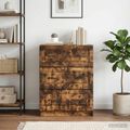 vidaXL Zásuvkový kabinet Dymový dub 66 x 34,5 x 87 cm Kompozitné drevo