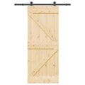 vidaXL Posuvné dvere NARVIK 85 x 210 cm (152,5 cm) Prírodná a čierna