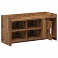 vidaXL Skriňa na topánky s úložiskom Staré drevo 100 x 39,5 x 51 cm