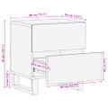 vidaXL Nočné stolíky 2 ks 40x34x46 cm surové masívne mango