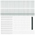 vidaXL Hexagonálny plot s stĺpom 100 x 1,6 m PVC potiahnutá oceľ