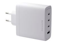 Sieťový adaptér - 140 Watt - 4 výstupné konektory (3 x USB-C, USB) - biela