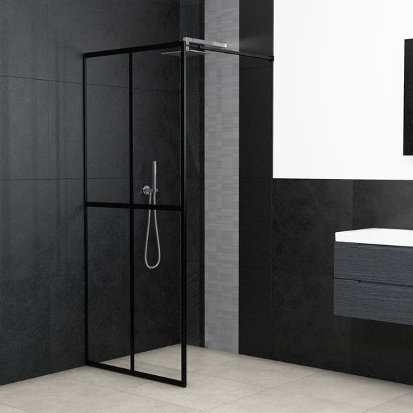 vidaXL Sprchová zástena walk-in, priehľadné tvrdené sklo 100x195 cm