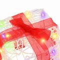 vidaXL Darčeková Škatľa 3 ks 60 LED Viacfarebný 20 x 20 x 20 cm Akryl