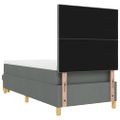vidaXL Posteľ s pružinovým rámom Tmavo šedá 200 x 80 cm látka