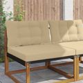 vidaXL Vankúš na vonkajšiu pohovku Polyester Béžová 80 x 68,5 cm