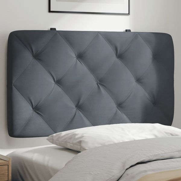 vidaXL Vankúš na čelo postele tmavosivý 80 cm zamat