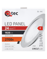 LED panel Qtec Q-210C 24W, kruhový vstavaný 2700K