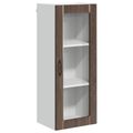 vidaXL Nástenný sklenený kabinet LUCCA Hnedý dub 40 x 31 x 100 cm